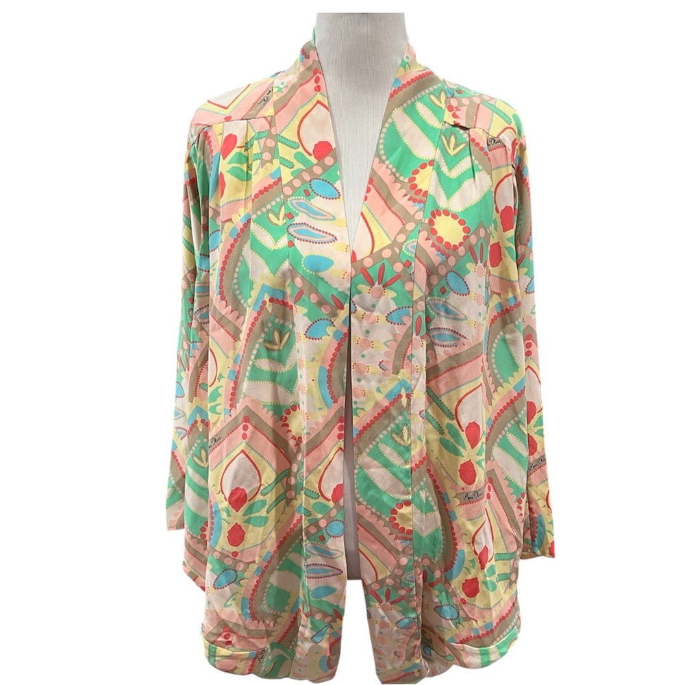 Marie Oliver 100% Silk Cardigan Kimono Top Size Small